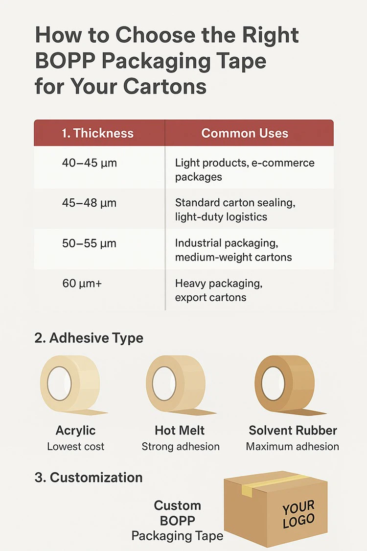 How to Choose the Right BOPP Packaging Tape for Your Cartons